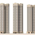 Modern High Rise Residential Buildings Exterior Design Featuring Windows And Architectural Structure