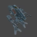 Futuristic Mechanical Structure With Robotic Arm Articulated Joints And Detailed Metal Components