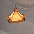 Modern Geometric Chandelier Design With Warm Light And Layered Structure For Home Interior