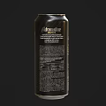 Adrenaline Rush Energy Drink In Black Can With Gold Logo And Shiny Metallic Top