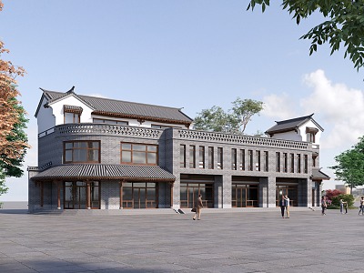 Chinese Architecture Antique Architecture Shop Street View Homestay Catering 3d model