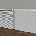 Two Different Colored Roller Shutters Installed On White Wall With Wooden Floor