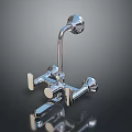 Modern Chrome Bathroom Faucet With Polished Finish And Control Handles