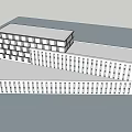 Modern Office Building Exterior Design With Multiple Floors And Large Windows 3d model