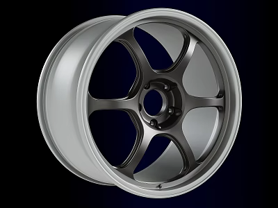 Modern Silver Five Spoke Wheel Rim With Metallic Finish And Sleek Design 3d model
