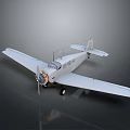 Vintage Passenger Plane Featuring Single Propeller Biplane Wings And Retro Fuselage Design 3d model