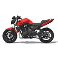 Orange and Black Modern Street Motorcycle With Sleek Design and Stylish Body