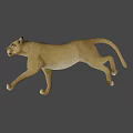Game and Movie Character 3D Lion Model with Wireframe Design and Realistic Features