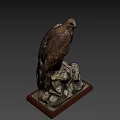 Majestic Eagle Standing On Rocky Perch In Natural Outdoor Environment