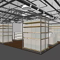 Modern Metal Frame Shelving Units With Wooden Shelves For Indoor Storage