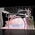 KEER Exhibition Booth With Pink Arc Design Cloud Decorations And Green Plants