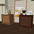 Bedside table combination 3d model