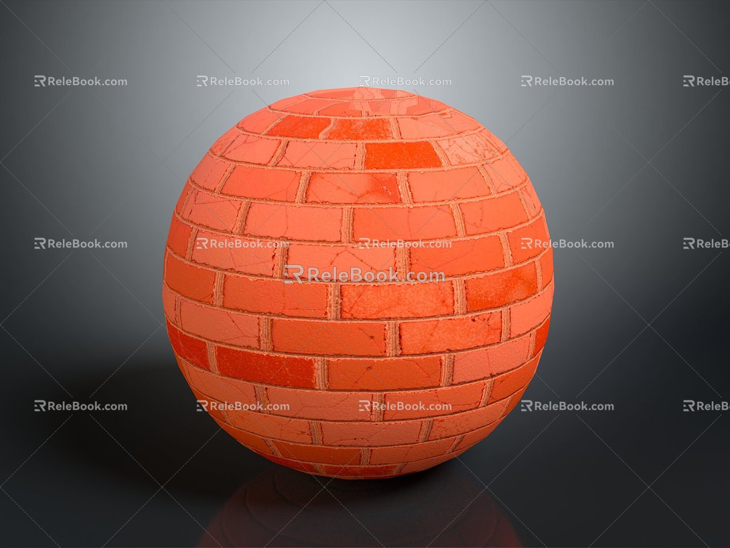 Wall brick wall red brick red brick wall old brick wall old wall outdoor articles realistic 3d model