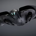 Futuristic Spacecraft With Aerodynamic Design And Blue Lights For Cosmic Missions