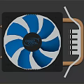 Copper Heating Radiator with Blue Cooling Fan and Modern Design for Home Use