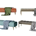 Light Luxury Bed End Stool Sofa Stool Seat Stool Shoe Changing Stool Combination 3d model