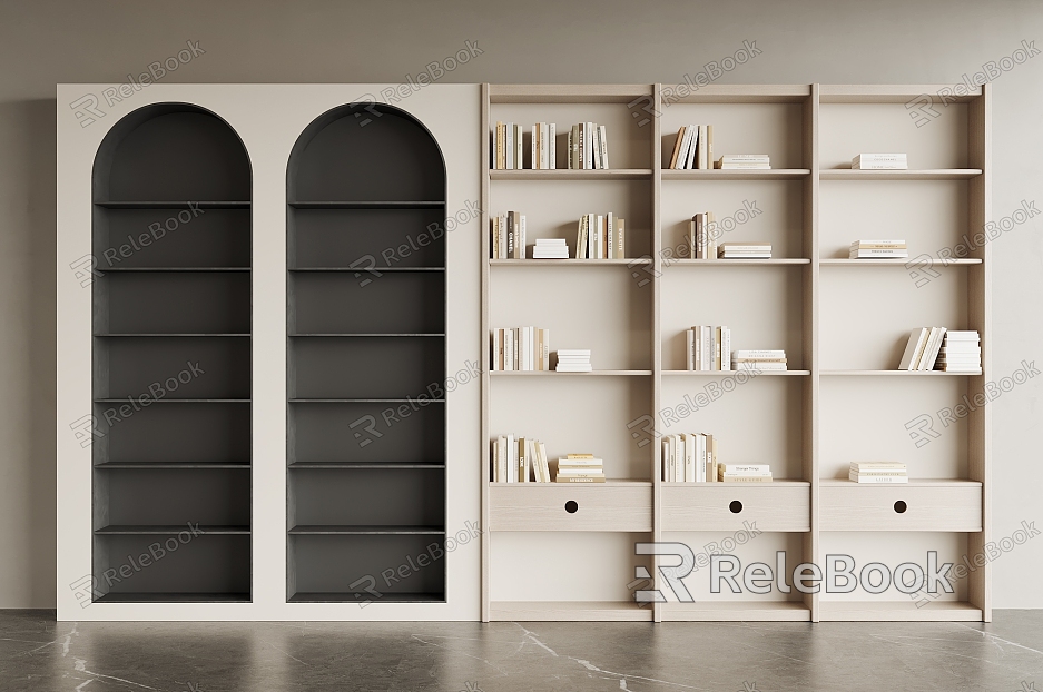 Modern bookcase model