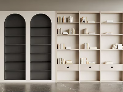 Modern bookcase 3d model