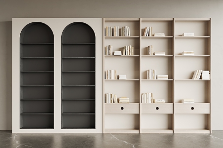 Modern bookcase 3d model