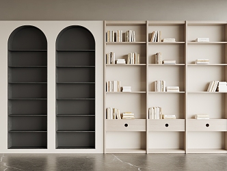 Modern bookcase 3d model