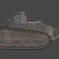 Vintage Military Tank With Heavy Tracks Rotating Turret And Detailed Exterior Design