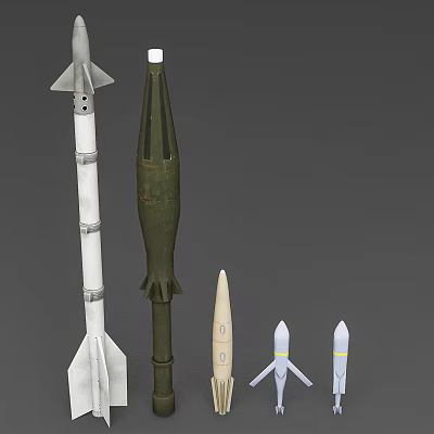Modern Missile Cannonball Missile Bomb Military Equipment Oriental Missile Atomic Bomb Hydrogen Bomb 3d model