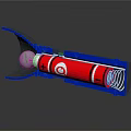 Modern flashlight spherical reflector flashlight structure 3d model