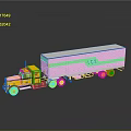 Yellow Truck Featuring White Container Yellow Stripe ICA Logo And Multiple Wheels