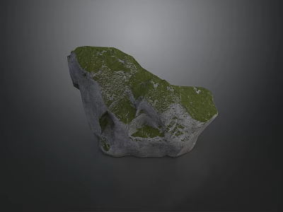 Natural Rockery Stone With Green Vegetation And Textured Surface For Garden Landscaping 3d model