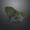 Natural Rockery Stone With Green Vegetation And Textured Surface For Garden Landscaping