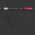 High Quality Portable Flashlight Equipment With Pink Battery Black Body And Accessories