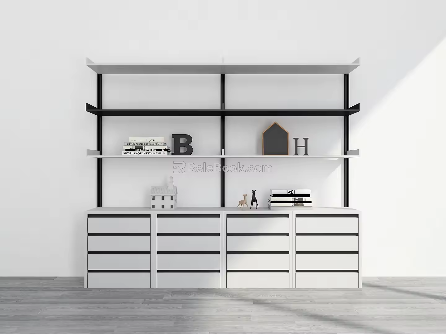 Bookshelf Ornaments Bookshelf Decorative Bookshelf Cabinet Storage Rack Decorative Rack Bookshelf 3d model