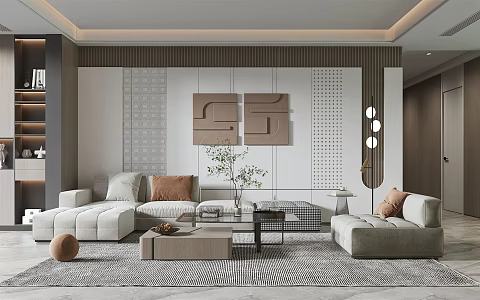 modern living room 3d model