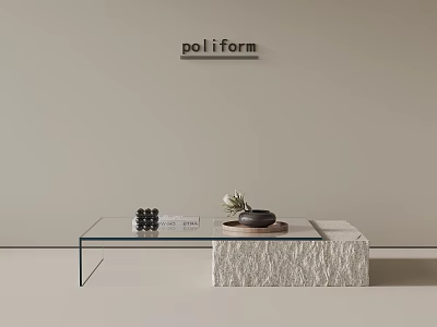 Modern Simple Coffee Table Square Coffee Table 3d model