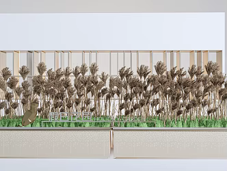 Modern Flower Box Flower Pond Mobile Flower Box Landscape Seat Plant Bench 3d model