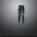 Blue Slim Fit Jeans With Stylish Snake Pattern And Modern Design Elements 3d model
