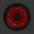 Red Wheel With Black Rim And Hitachi Logo For Daily Household Supplies