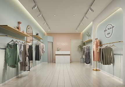 Modern Clothing Store 3d model