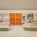 Modern Bright Retail Store Interior With Stylish Display Shelves Clothing Displays And Green Plants