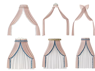 bed curtain 3d model