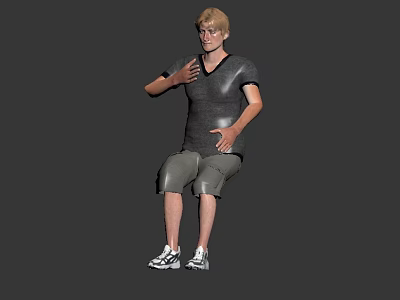 Character Sitting Posture 3d model