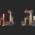 Floral Decorations for Events Including Arch Wreath Cart and Swing Designs