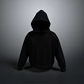 Black Hooded Sweatshirt Loose Fit Design For Comfortable Casual Everyday Wear
