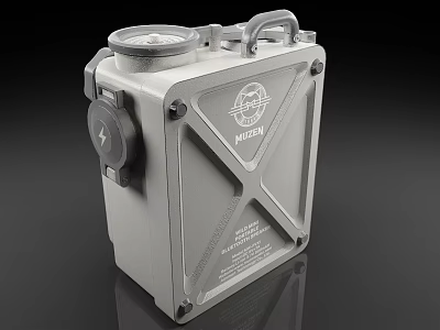 Sturdy Commercial Equipment Mitsubishi Industrial Control Unit With Dial Switch Panel And Logo 3d model