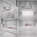 Modern Kitchen Interior Design With Sleek Cabinets And Marble Island Countertop