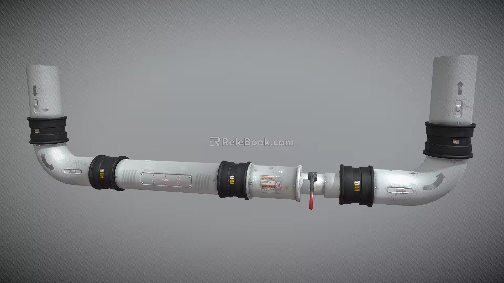 Modern pipeline sci-fi pipeline 3d model