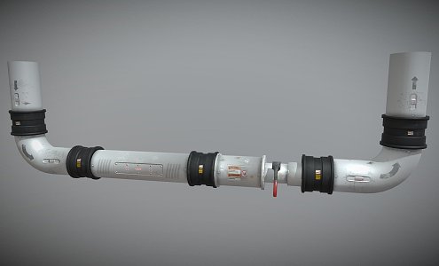 Modern pipeline sci-fi pipeline 3d model