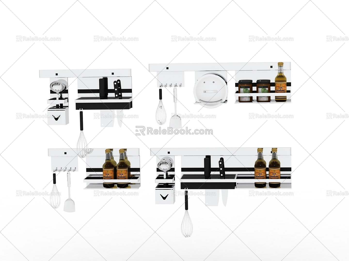 Kitchen Utensils Kitchen Rack Tool Rack 3d model