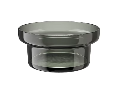 Modern Transparent Glass Tableware Set For Home Dining With Stackable Round Trays 3d model