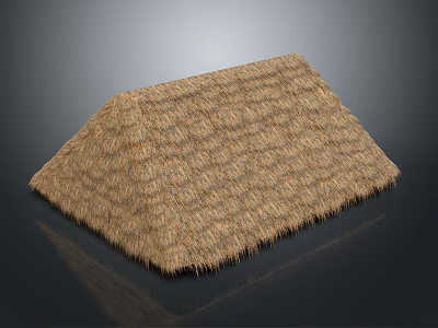 Wooden House Featuring Natural Thatch Roof Exterior Design And Traditional Structure 3d model